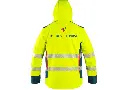 Bunda CXS BEDFORD, výstražná, pánská, softshell, žluto-petrolová - zadní strana